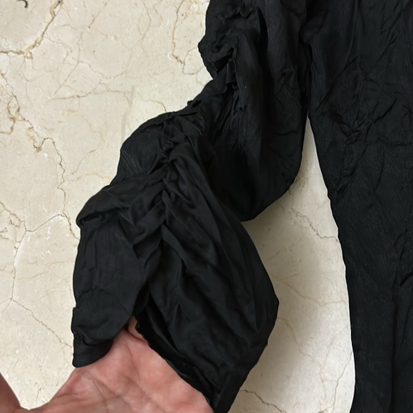 Women's Black Embroidered Button Up shirt Sz: L - Picture 5 of 6